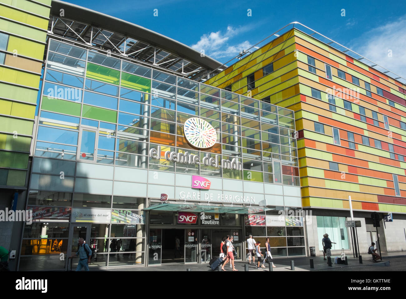 Perpignan Main Central train station, South of France.Named by painter