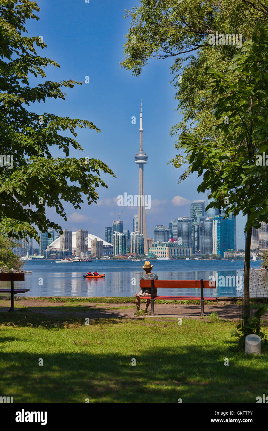 Centre Island and Ward Island on Lake Ontario in Toronto, Ontario,Canada Stock Photo