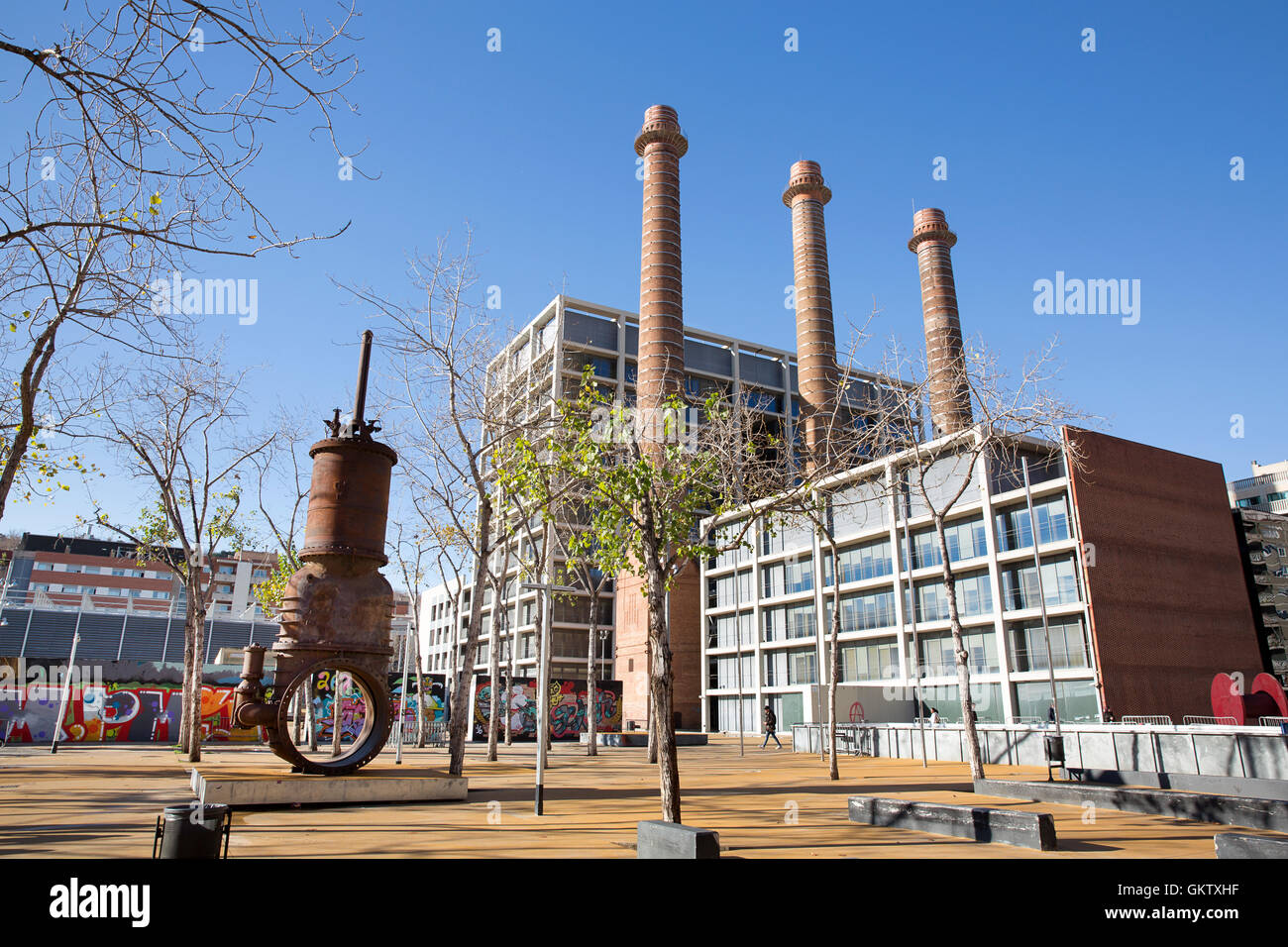 Industrial office building in Barcelona Stock Photo