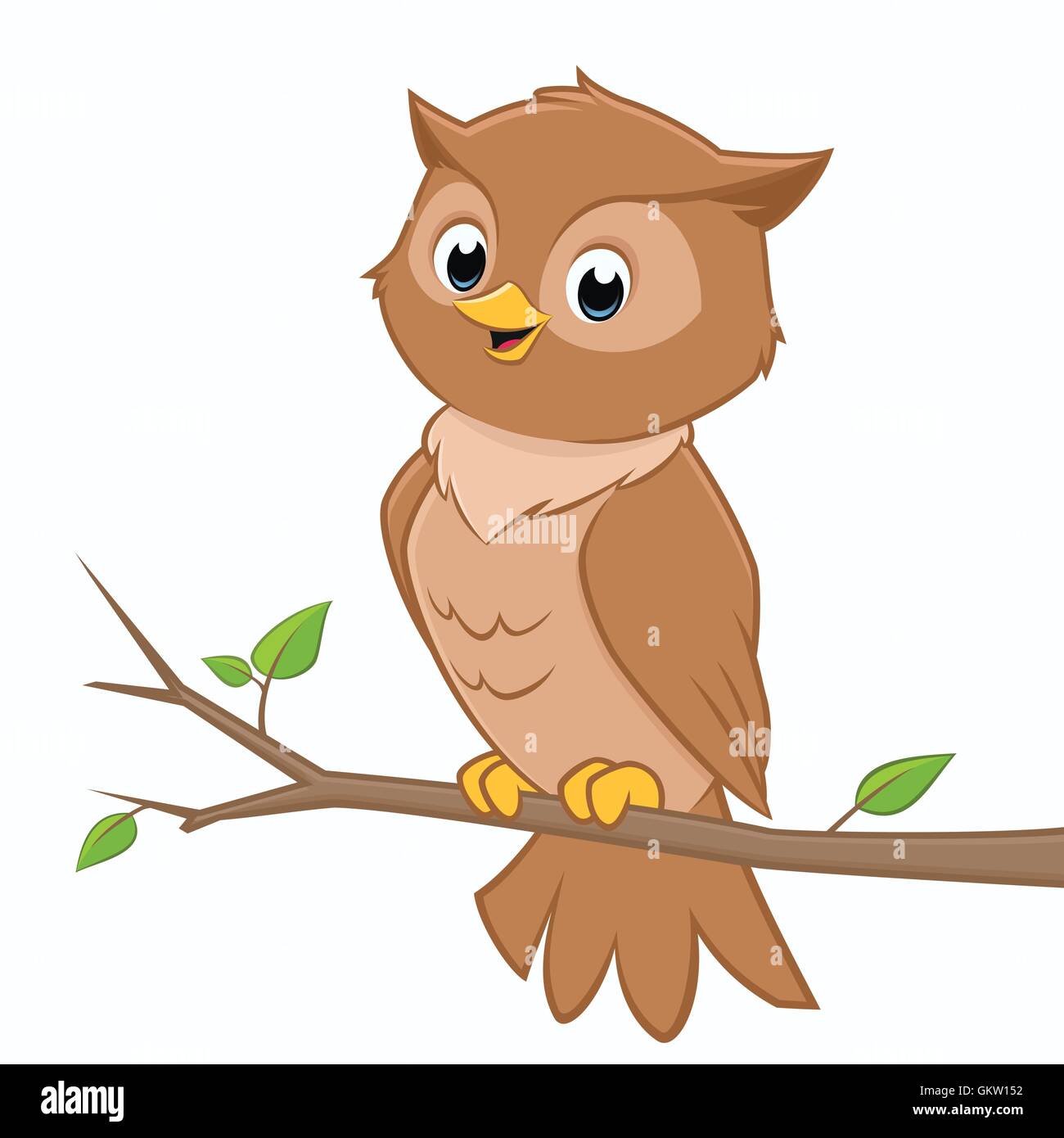 Cute Cartoon Owl Stock Vector Image & Art - Alamy