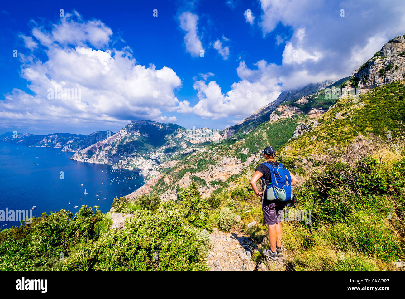 The Walk of the Gods is also known as the Path of the Gods and offers  stunning views of the Amalfi Coast Stock Photo - Alamy