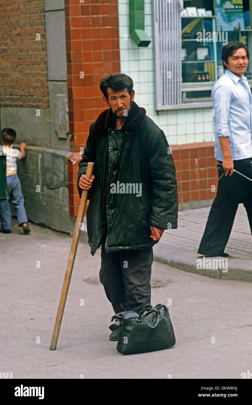 Street person, Shenyang, China. Stock Photo