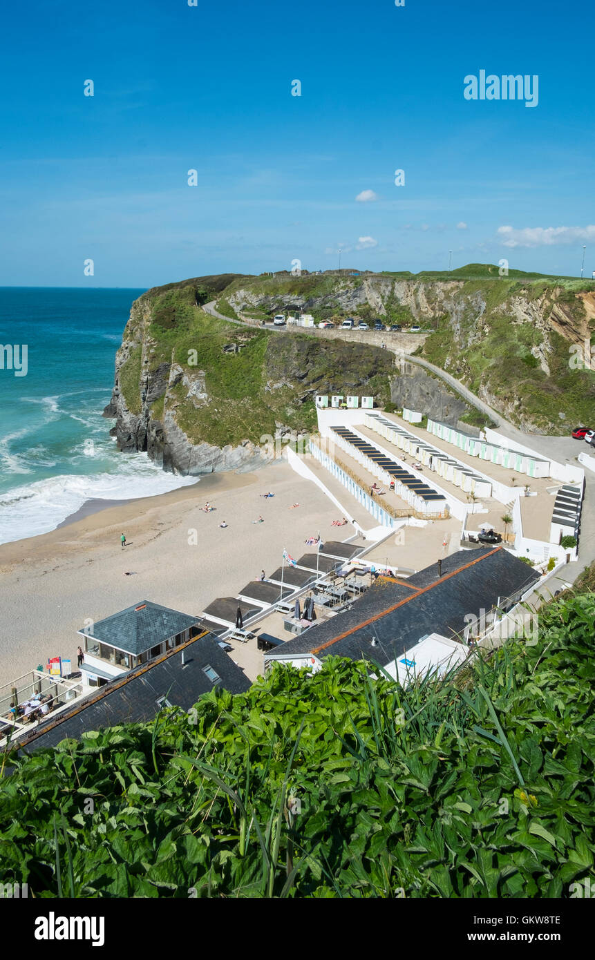 beach huts newquay cornwall number 3610 Stock Photo