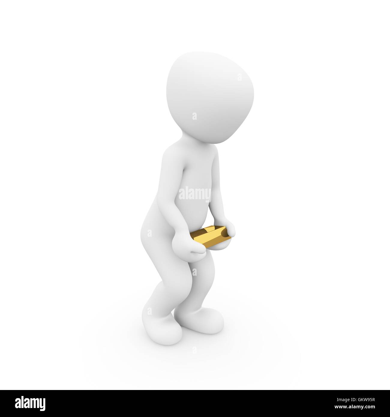 Man with gold bars Stock Photo Alamy