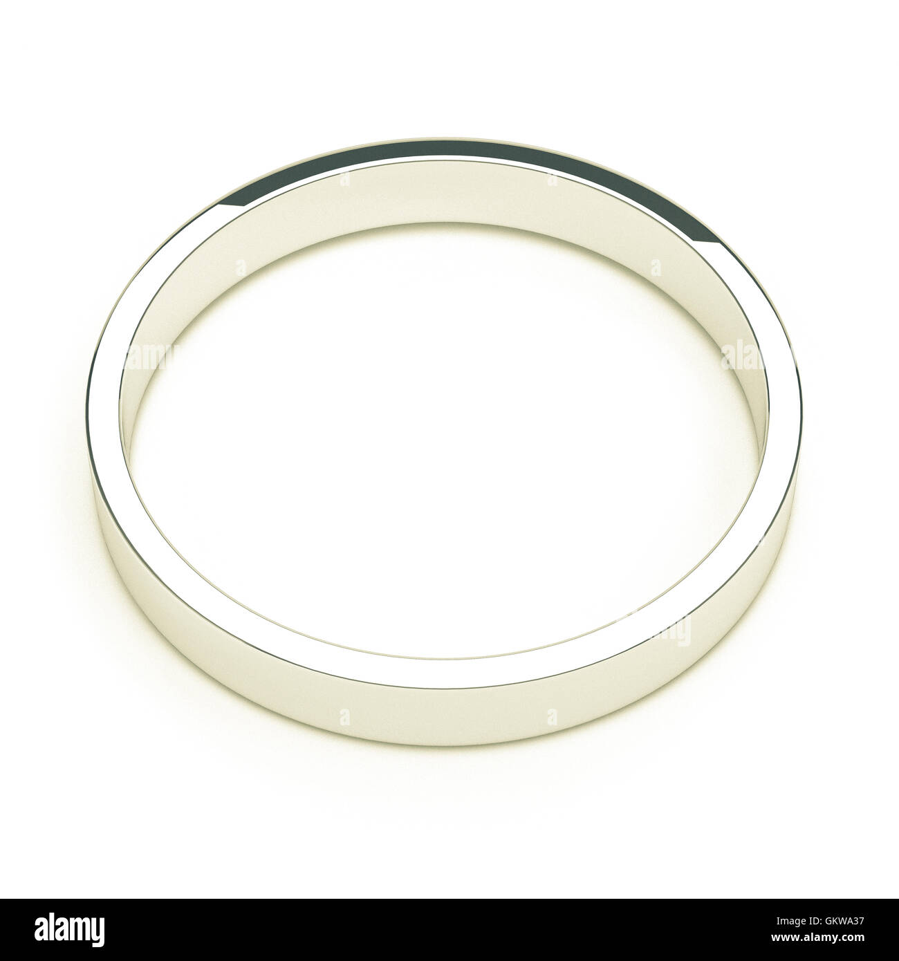 isolated silver or platinum ring Stock Photo