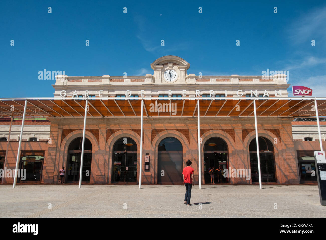 Perpignan Main Central train station, South of France.Named by painter