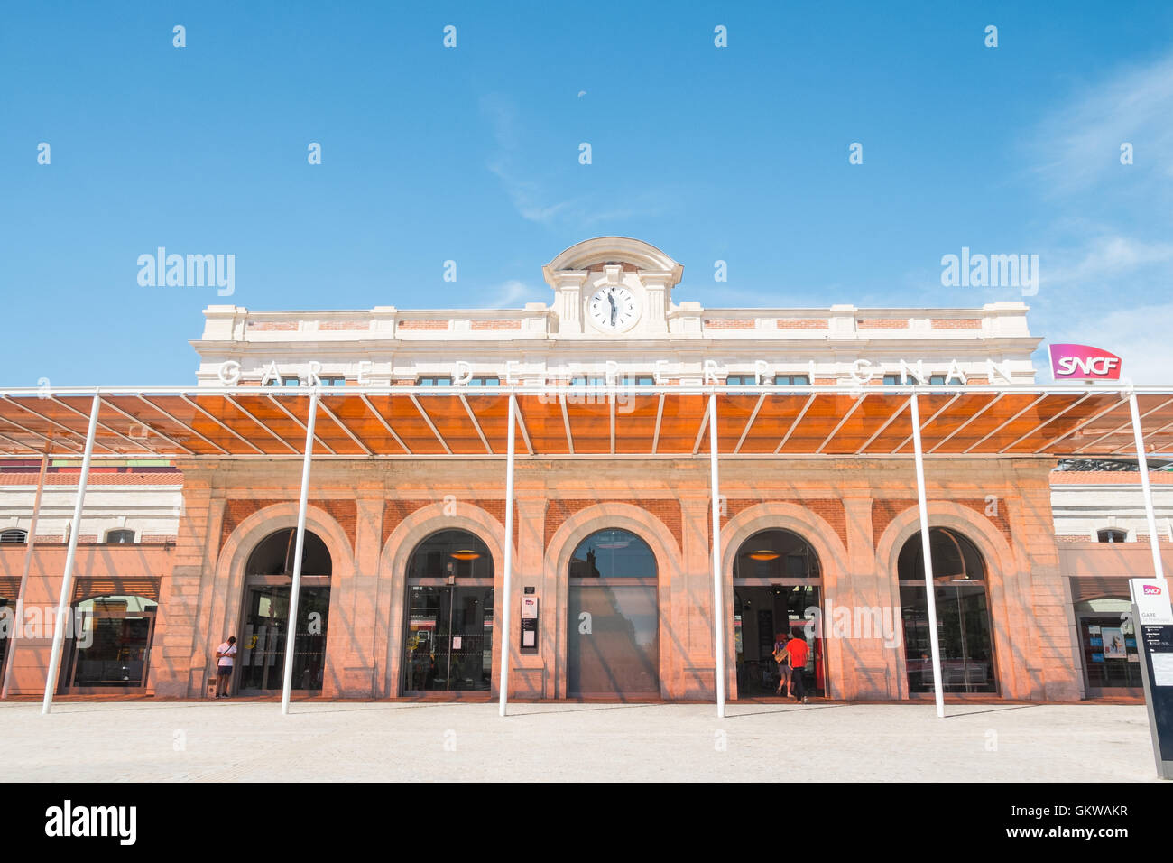 Perpignan Main Central train station, South of France.Named by painter
