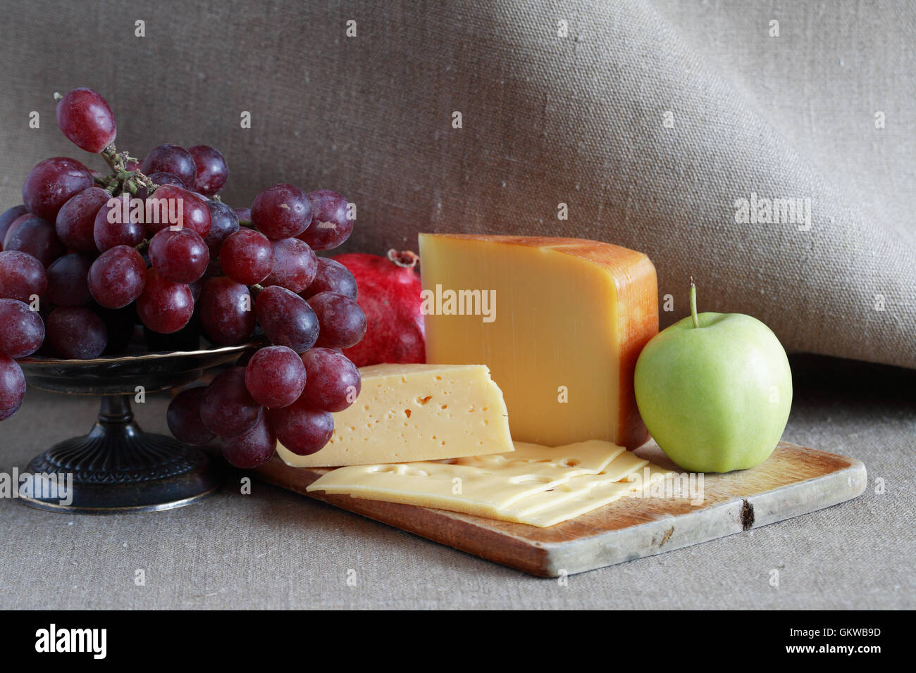 Cheese And Fruits Stock Photo
