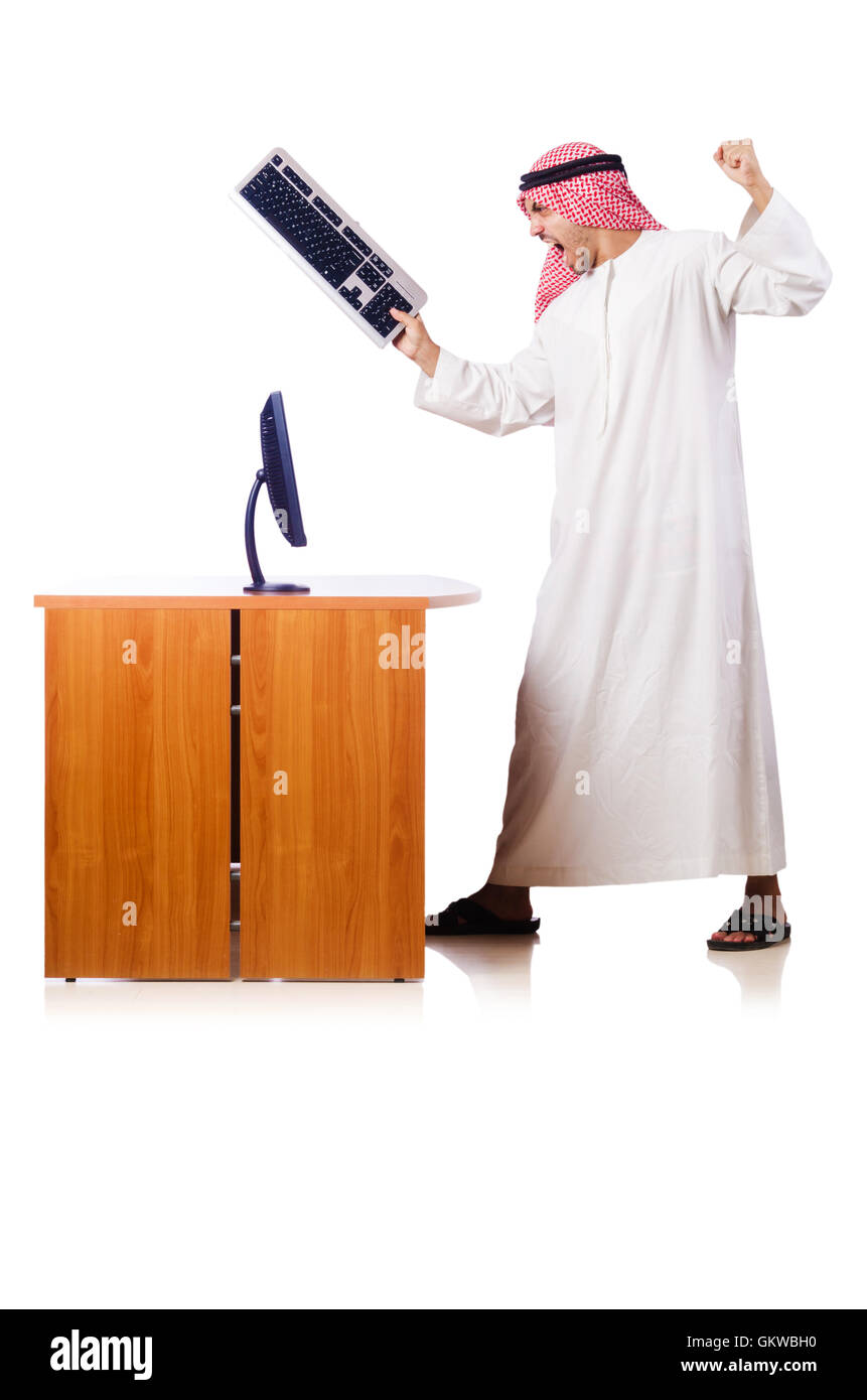 Angry arabic man beard hi-res stock photography and images - Alamy