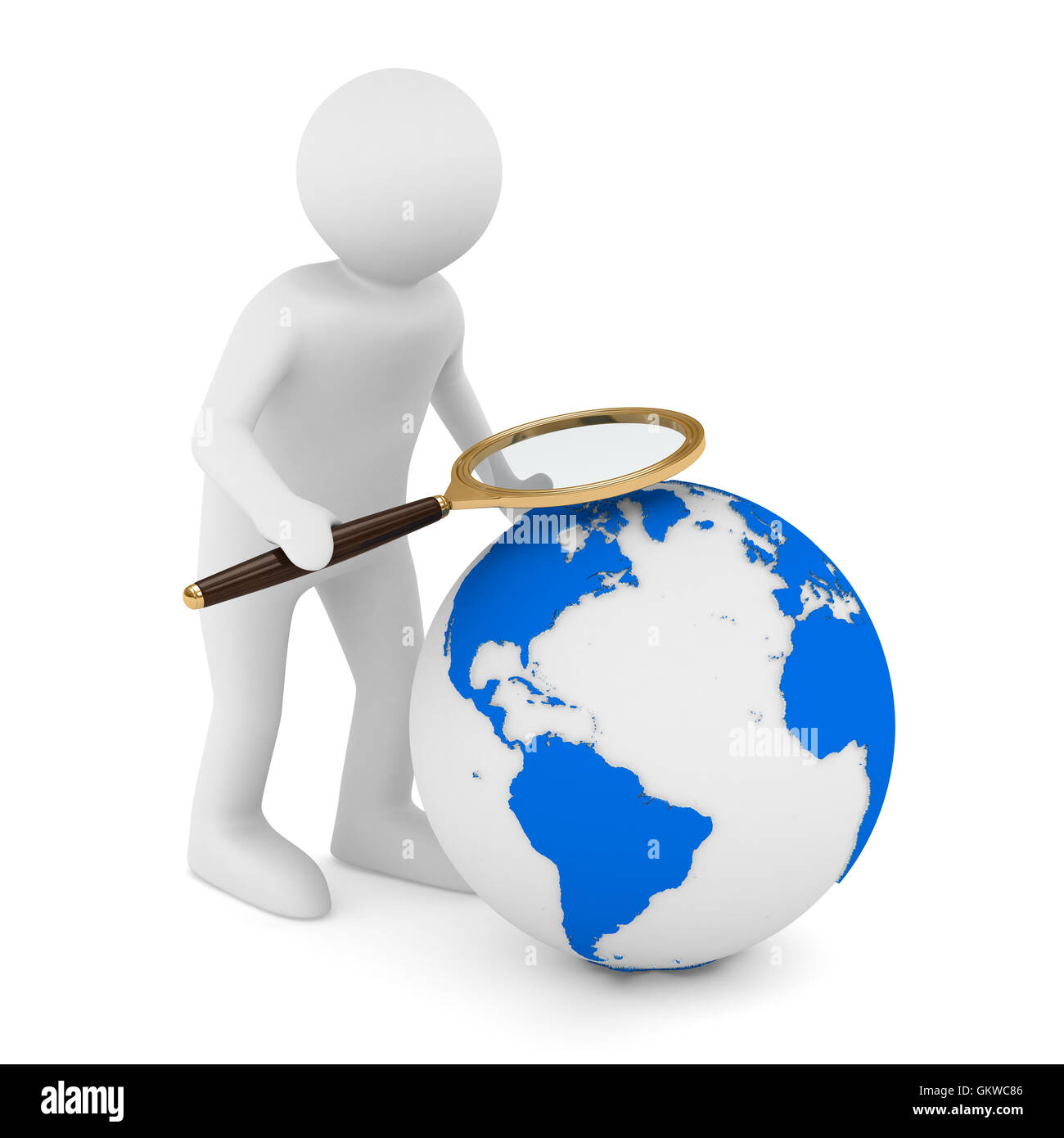 Globe magnifying glass search hi-res stock photography and images - Alamy