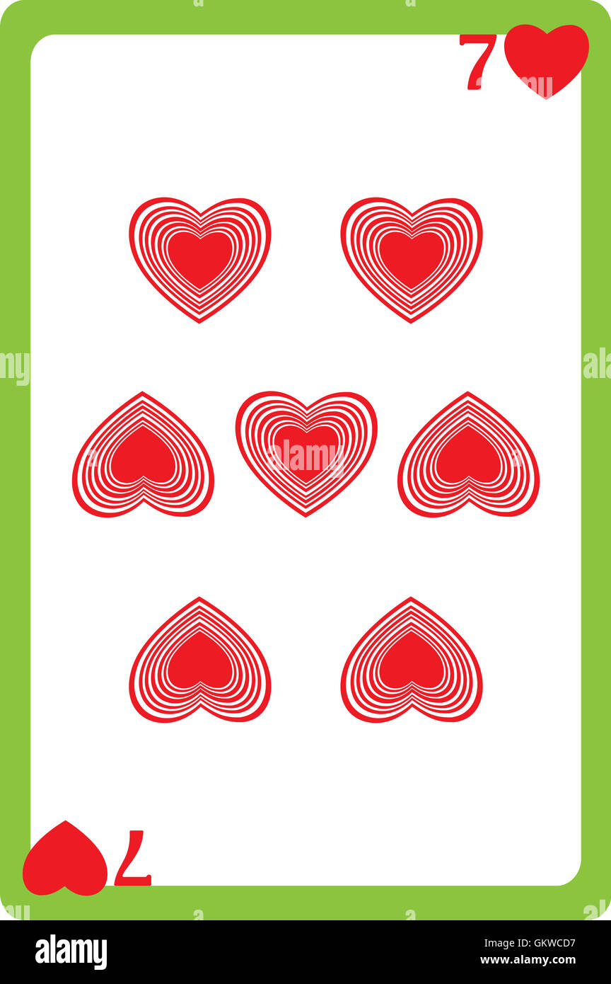 seven of hearts Stock Photo - Alamy