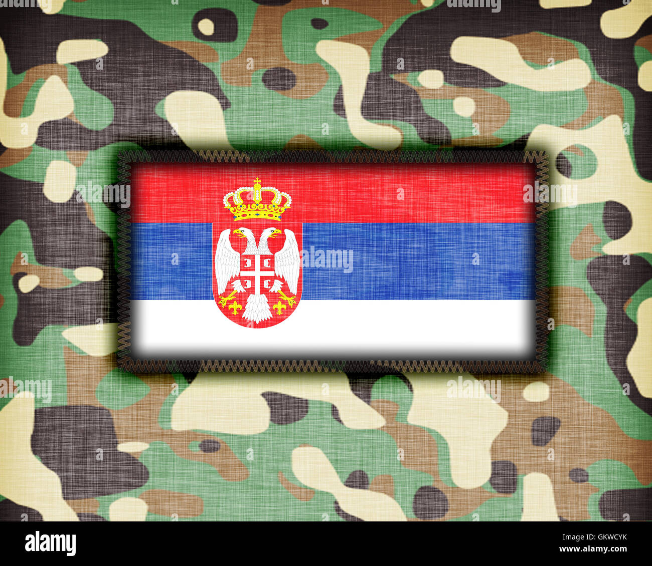 Amy camouflage uniform, Serbia Stock Photo