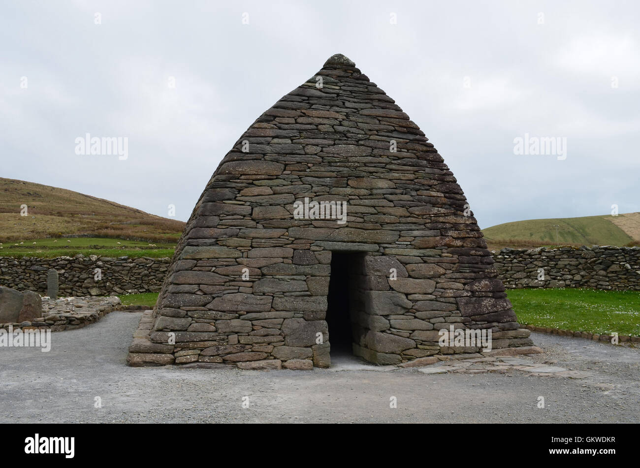 The Gallarus Oratory found in Ireland is thought to be an early Christian Church. Stock Photo