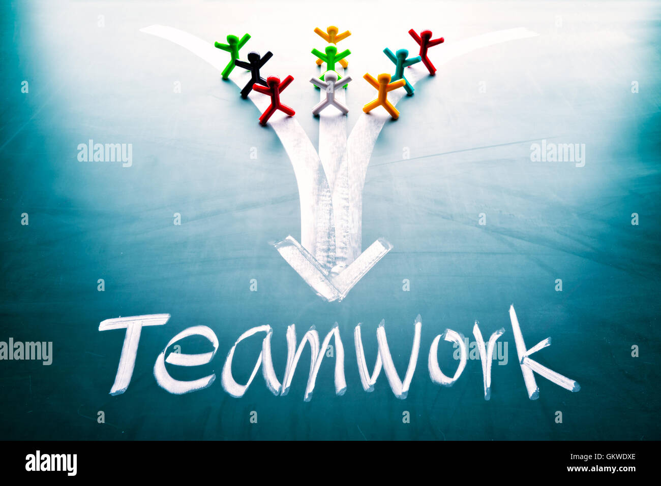 Teamwork concept, group of people with the same goal Stock Photo Alamy