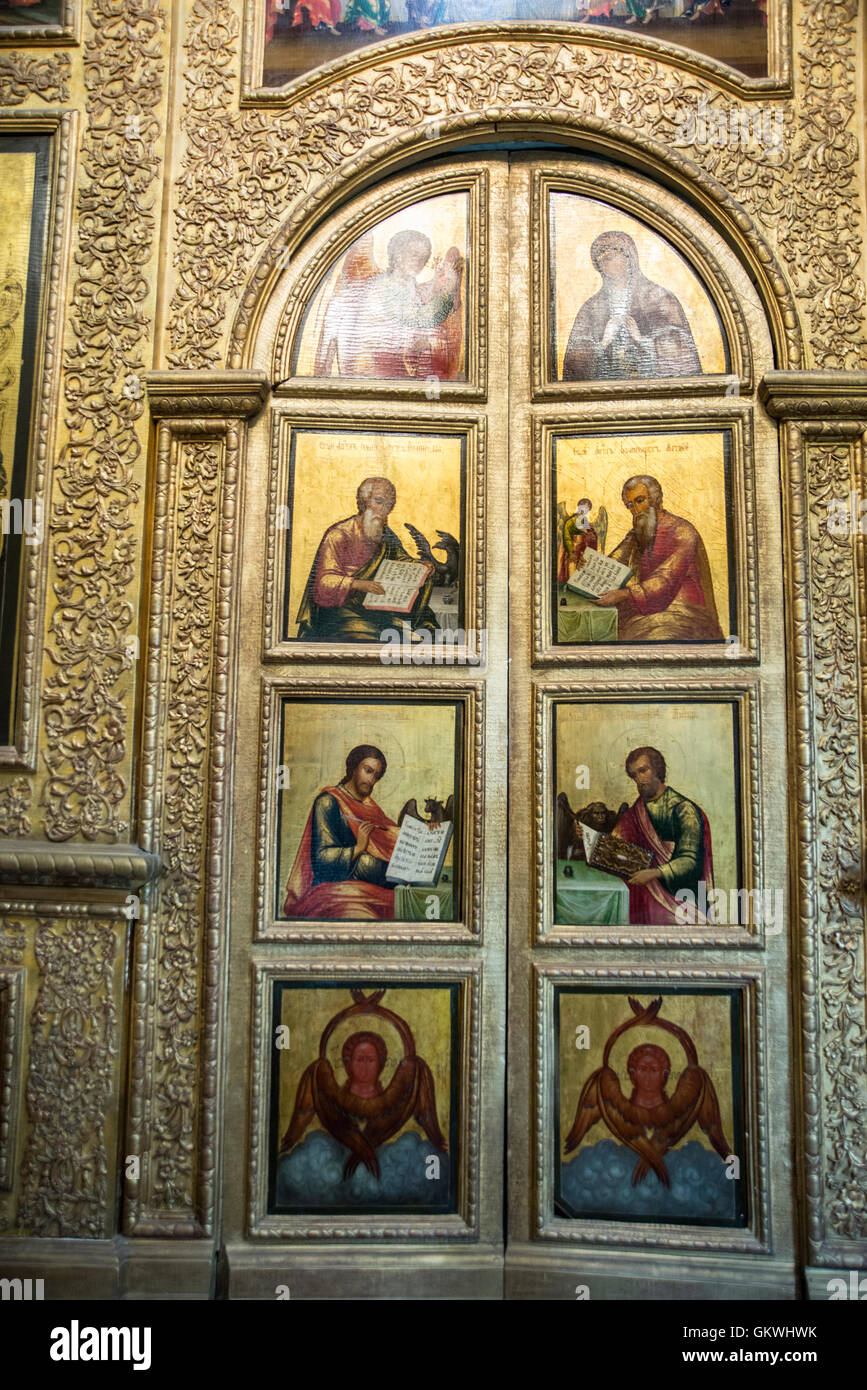 Icon at St. Basil's Cathedral in Moscow Stock Photo