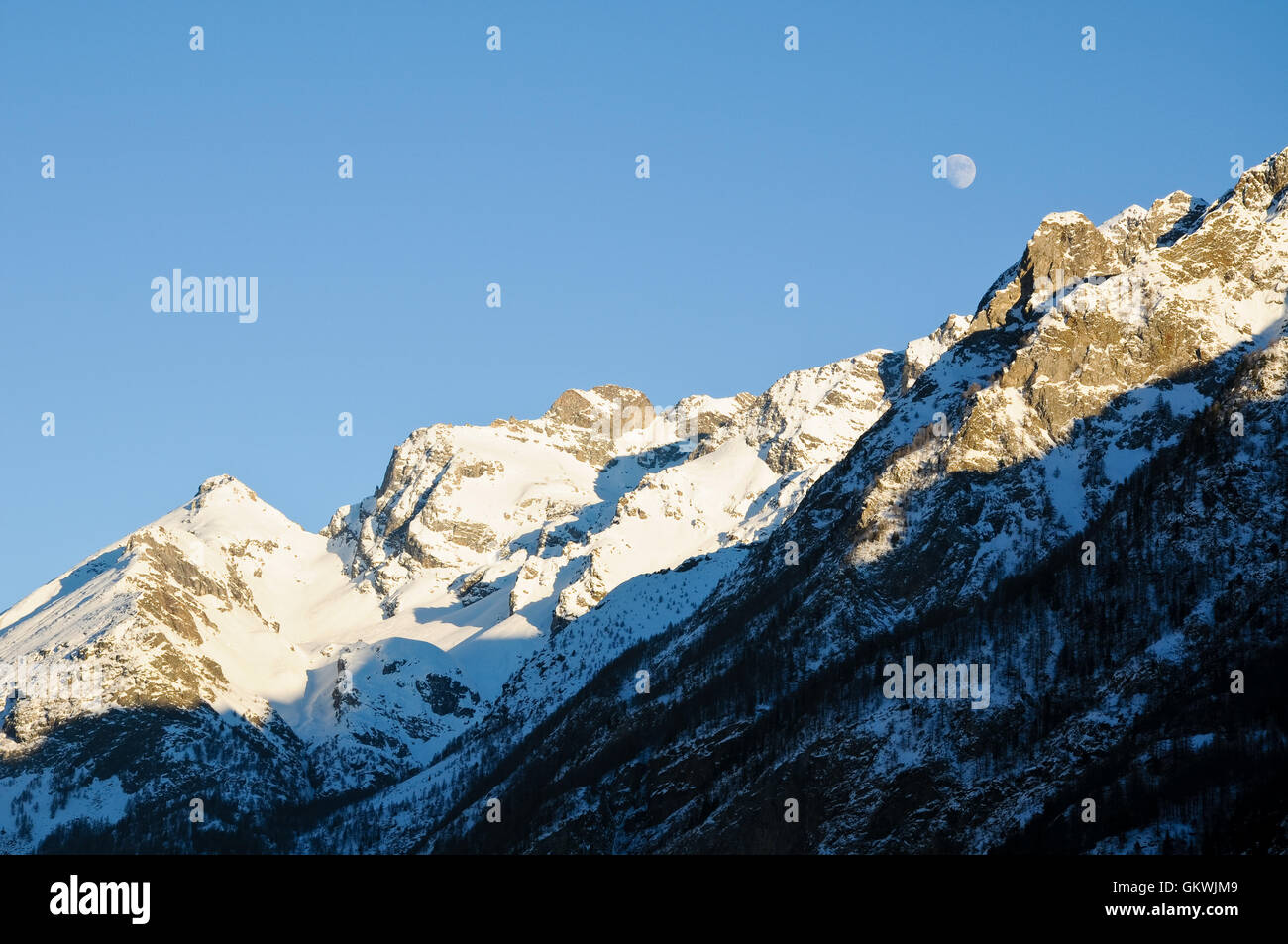 the beautiful mountains around bionaz in Valle d'Aosta Stock Photo