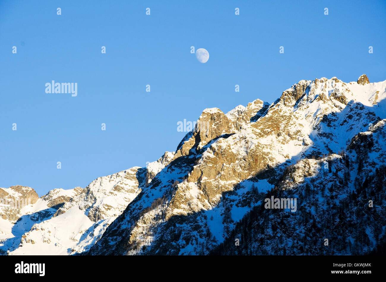 the beautiful mountains around bionaz in Valle d'Aosta Stock Photo