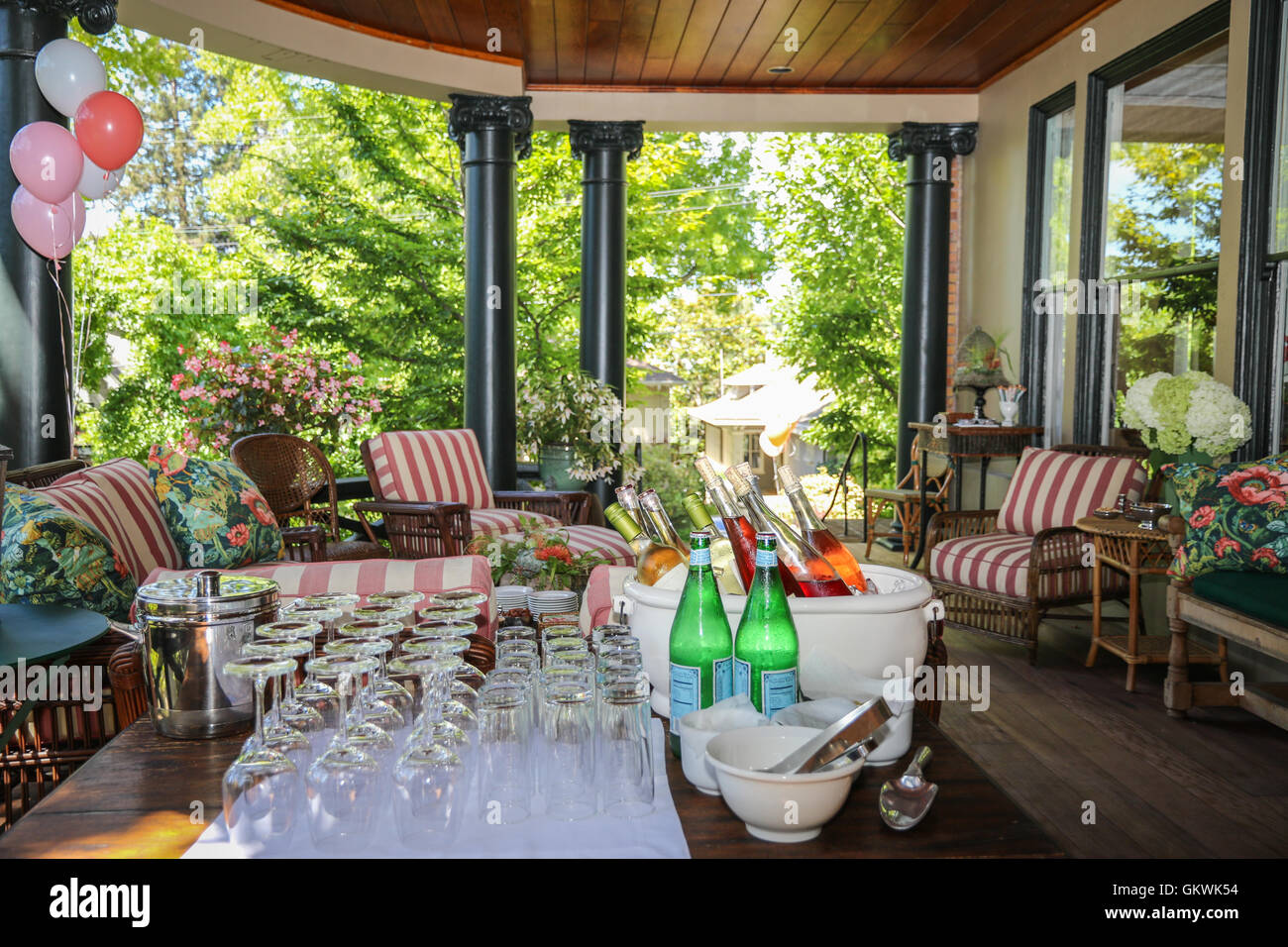 Classy bar setup for a party Stock Photo