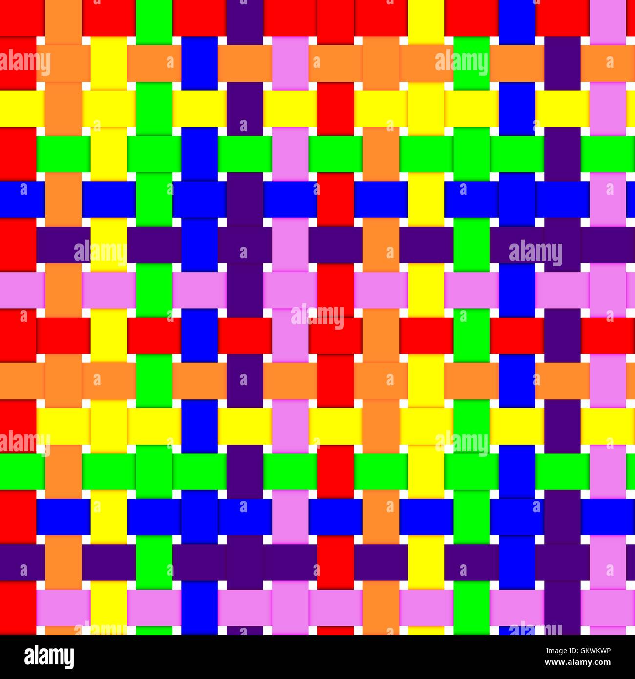 Seamless Woven Rainbow Background Stock Vector