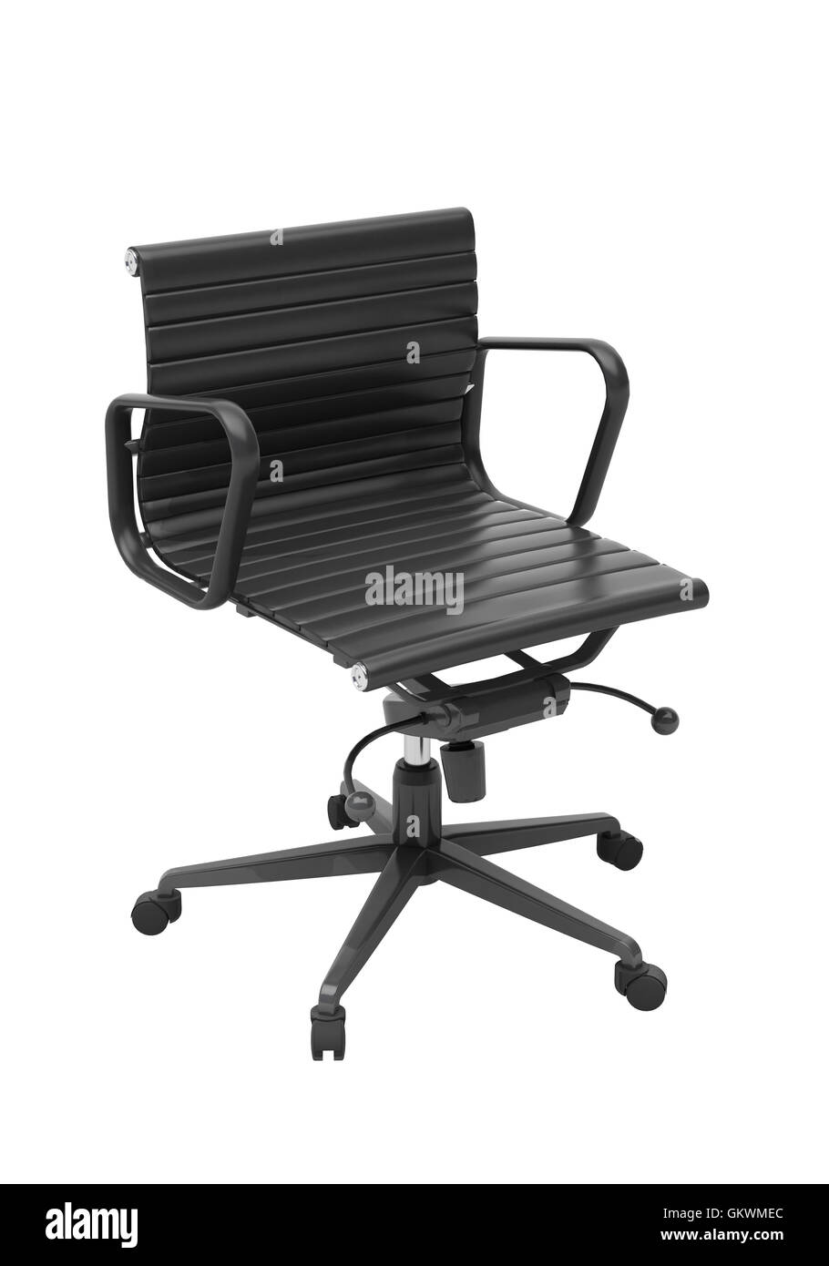 Gray office chair isolated Stock Photo