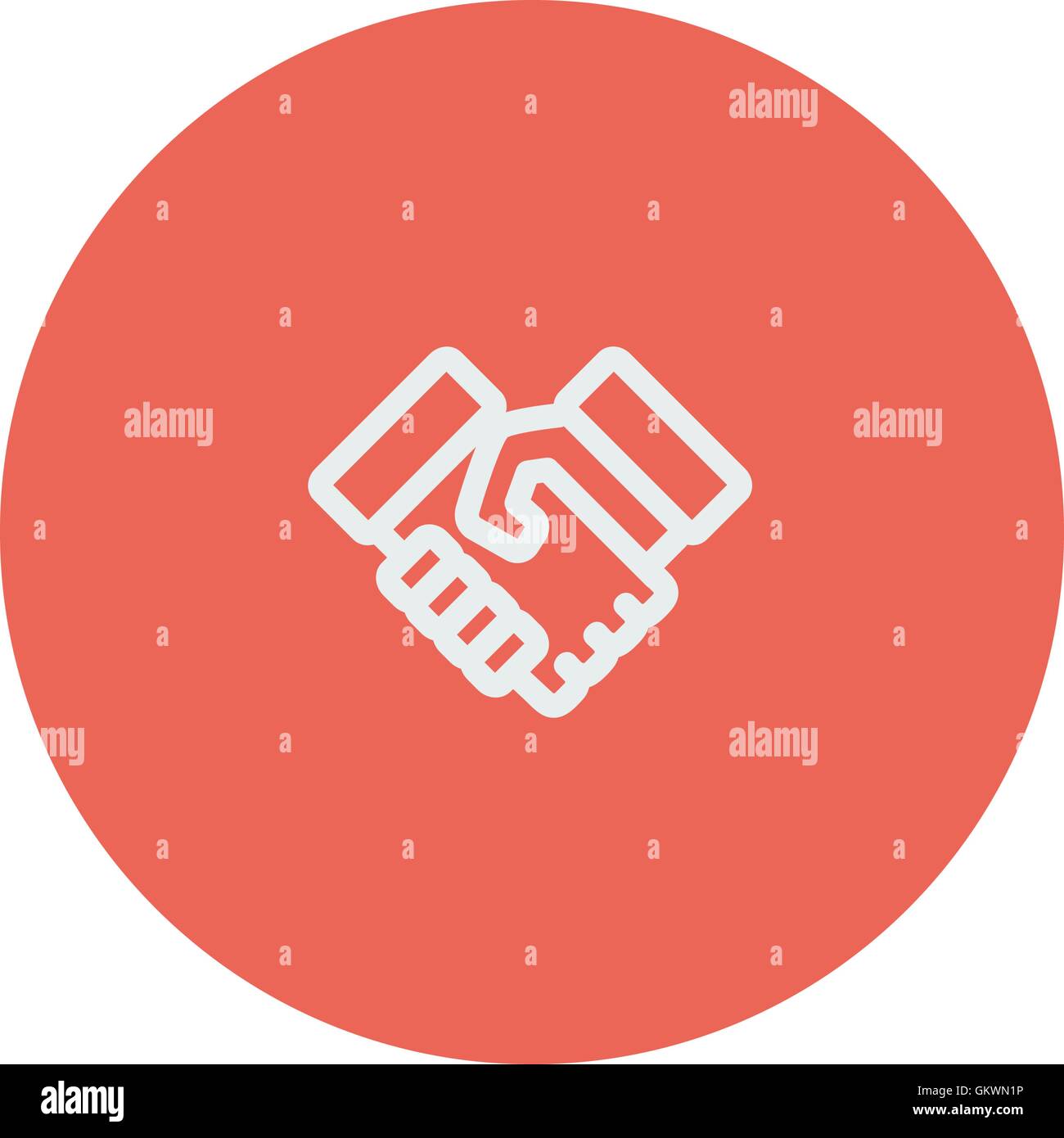 Blue sign handshake symbol icon hires stock photography and images Alamy