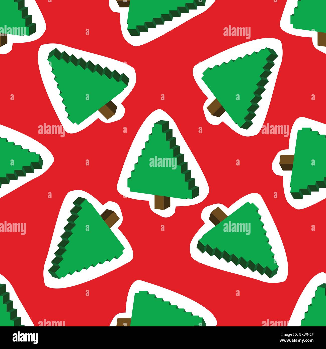 Seamless pattern with Christmas trees on a backround Stock Vector Image ...