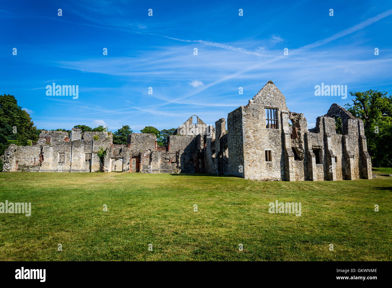 Netley Abbey, a ruined 13th century medieval monastery, near Southampton, Hampshire, England, UK Stock Photo