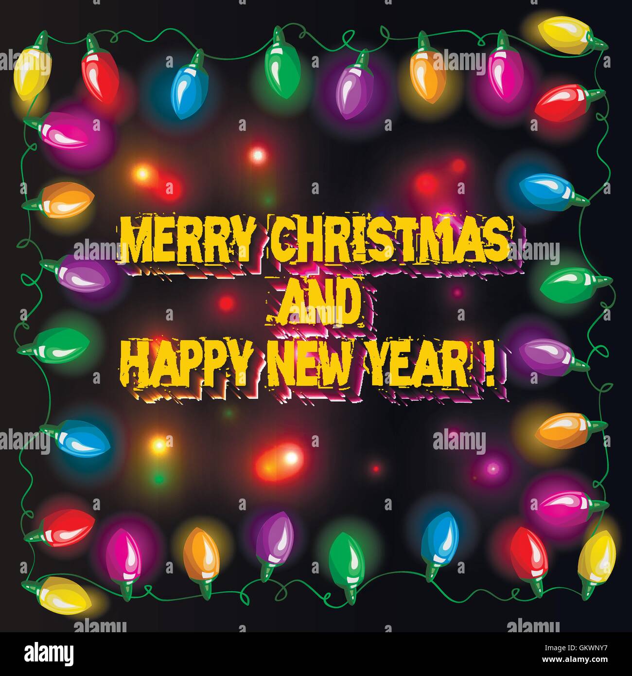 Vector Christmas background with garland Stock Vector Image & Art - Alamy