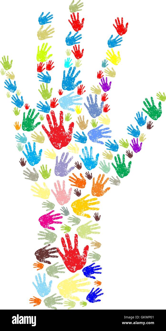 Every Color Hand People of color Stock Vector Images - Alamy