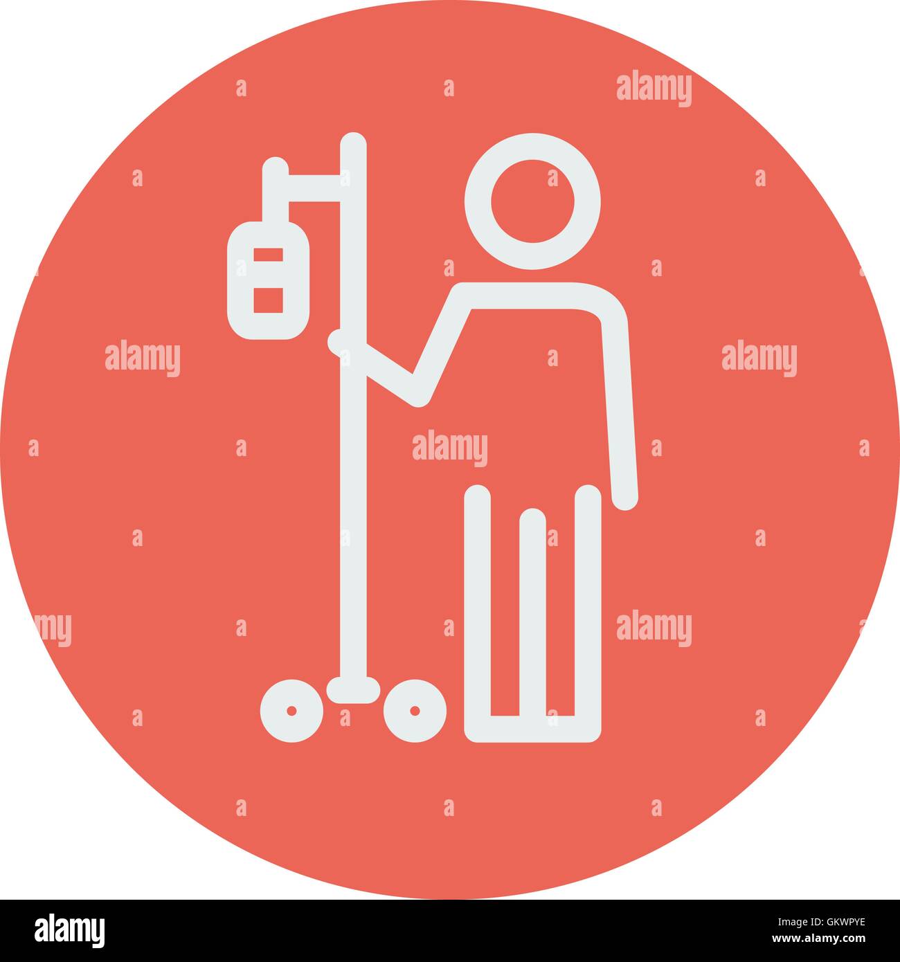 Patient thin line icon Stock Vector
