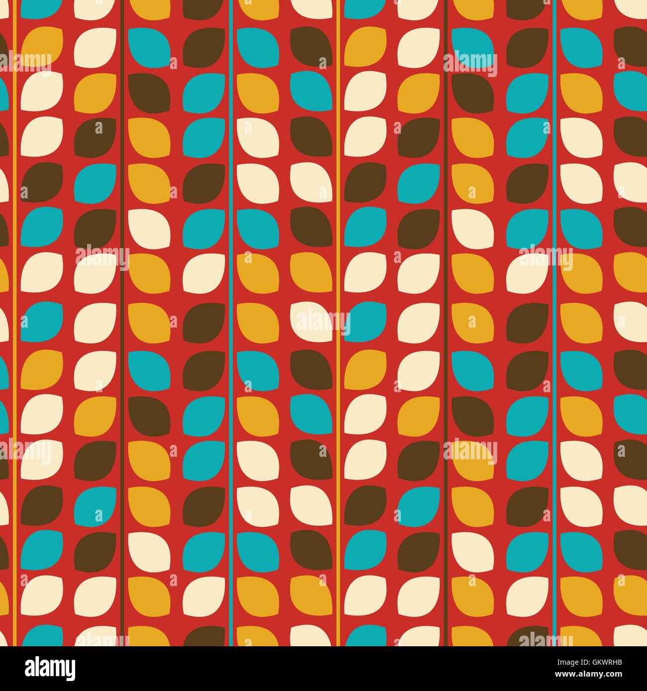 Vector flower pattern seamless on red background Stock Vector Image ...