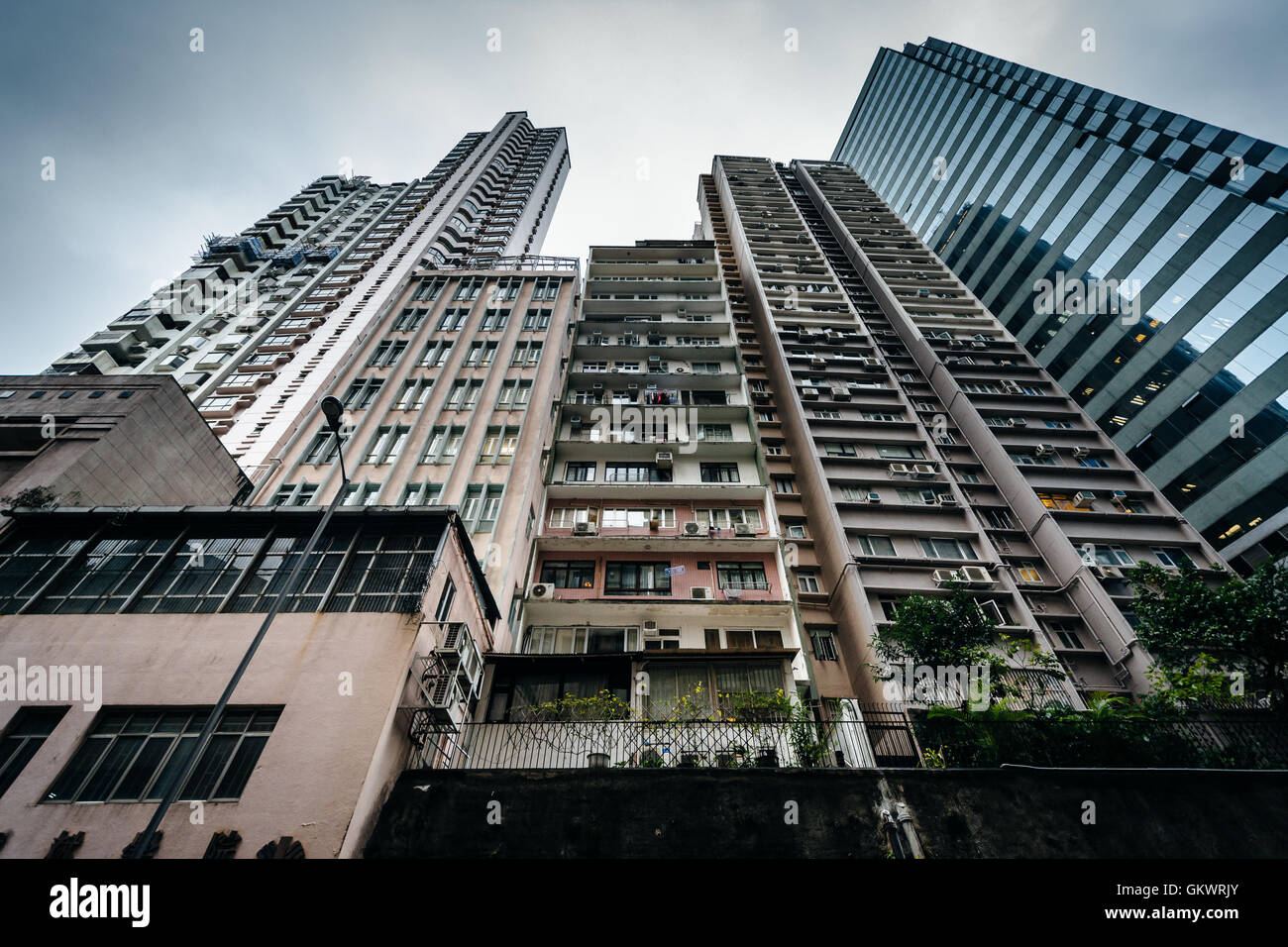 Skyscrapers in Hong Kong, Hong Kong. Stock Photo
