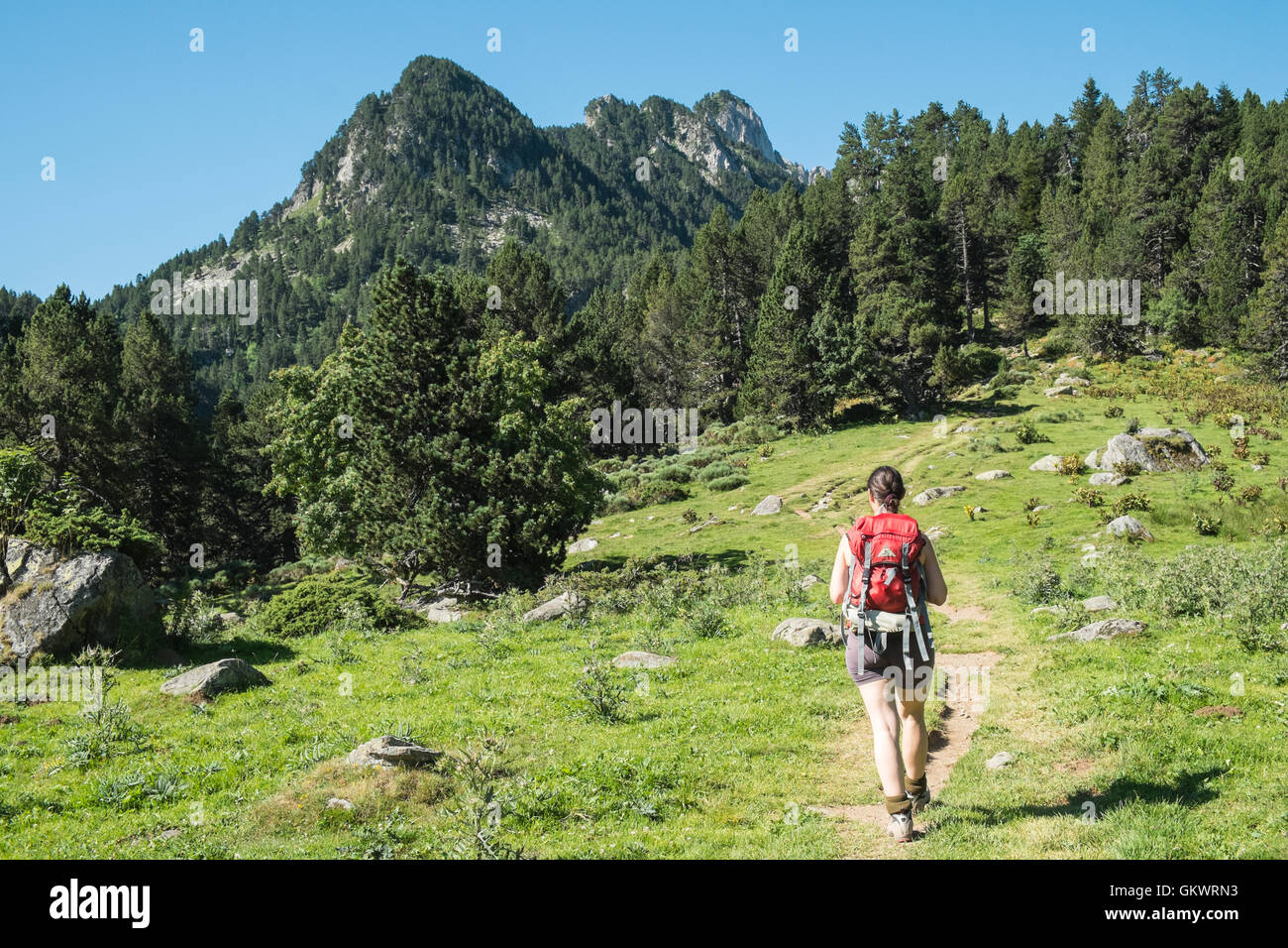 Summer hiking in Ariege area of Pyrenees,South of France. Hiking to ...