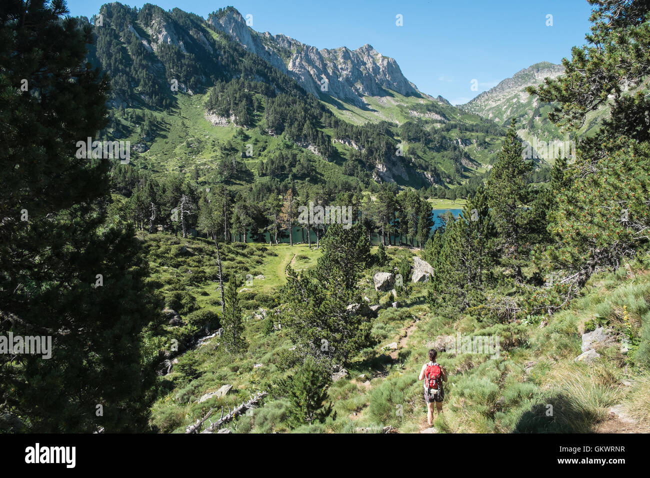 Summer hiking in Ariege area of Pyrenees,South of France. Hiking to ...