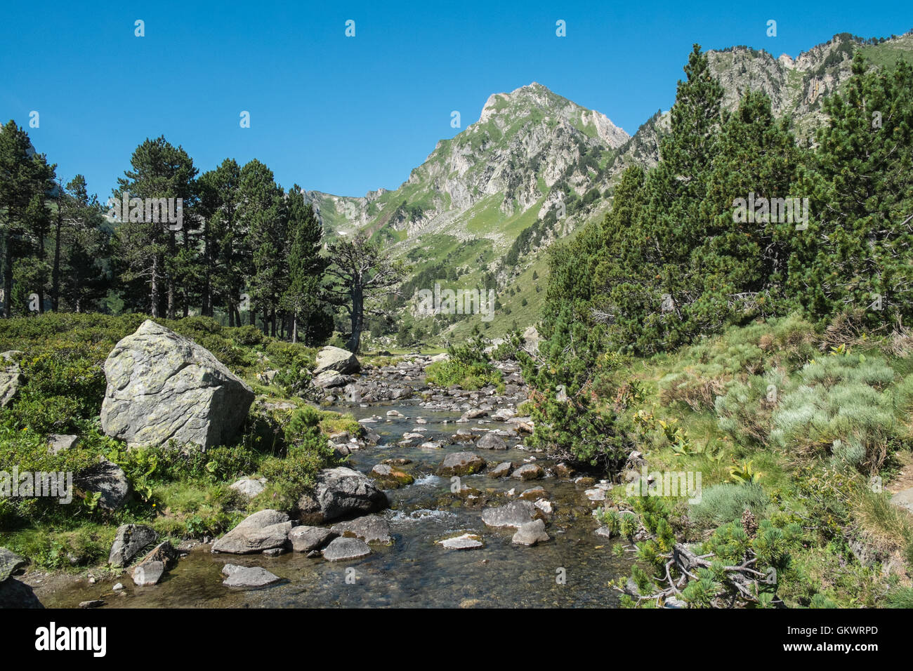 Summer hiking in Ariege area of Pyrenees,South of France. Hiking to ...