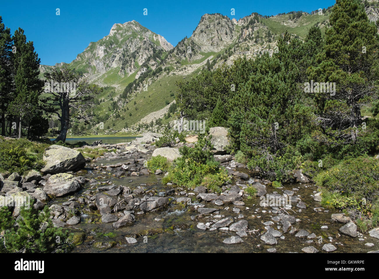 Summer hiking in Ariege area of Pyrenees,South of France. Hiking to ...