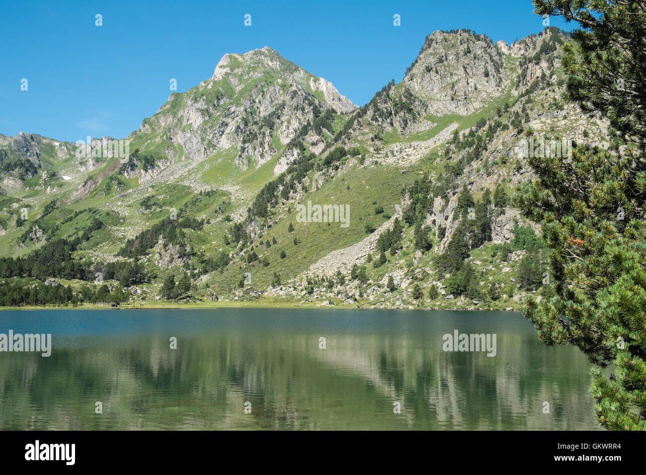 Summer hiking in Ariege area of Pyrenees,South of France. Hiking to ...