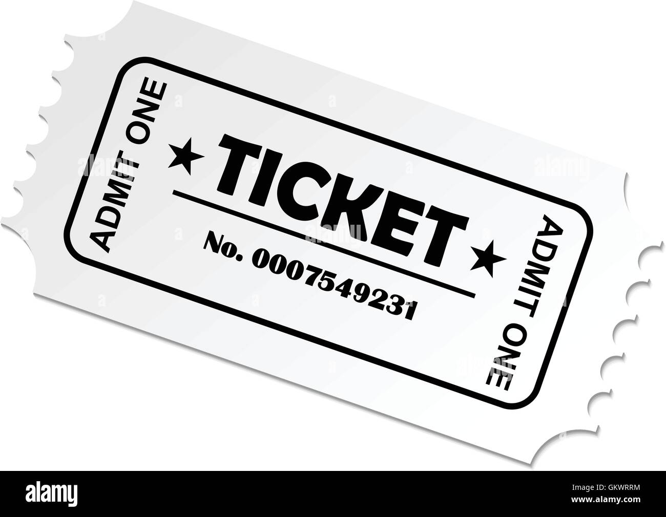 Blank ticket stub Stock Vector Images Alamy