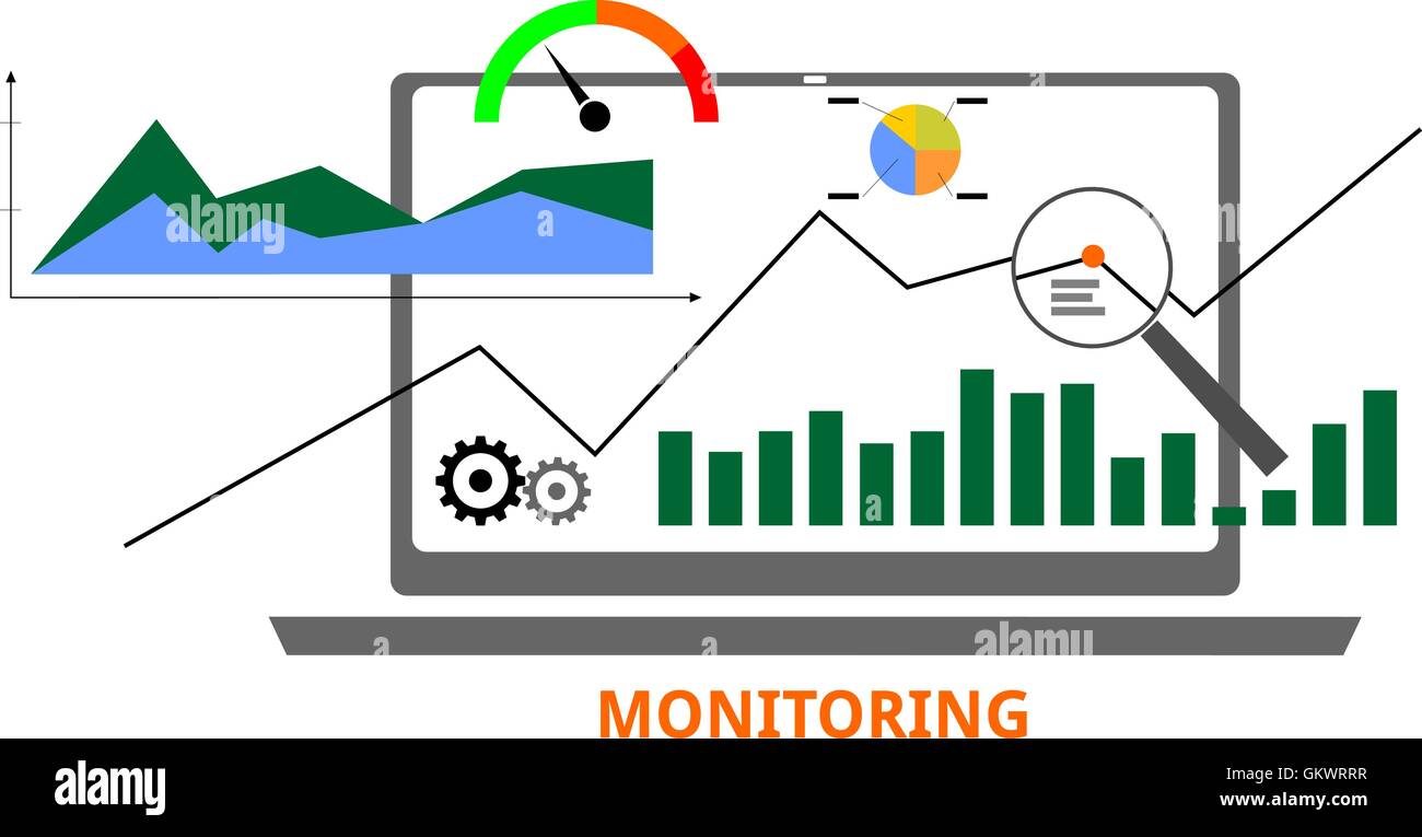 vector - monitoring Stock Vector