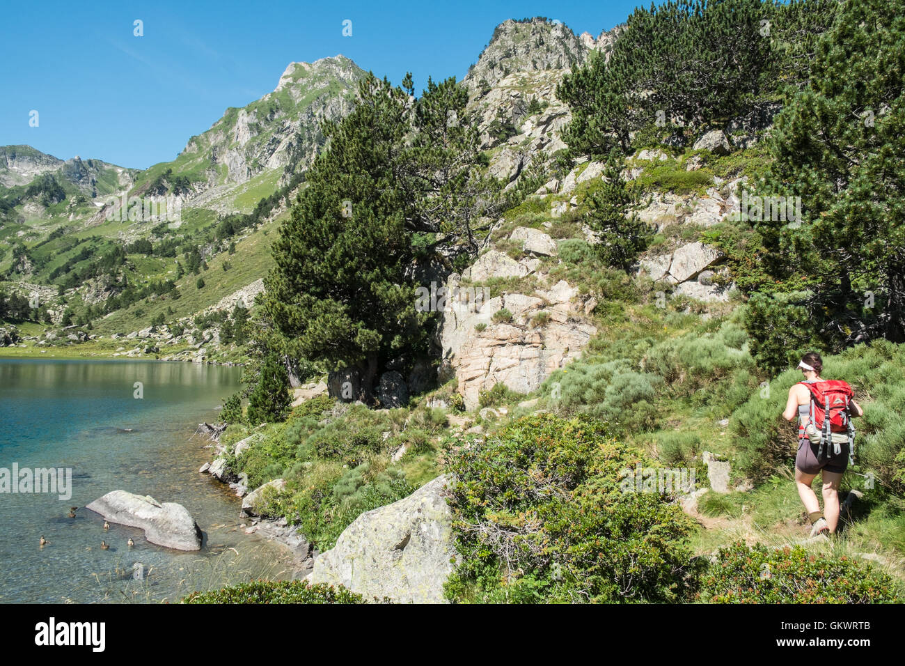 Summer hiking in Ariege area of Pyrenees,South of France. Hiking to ...