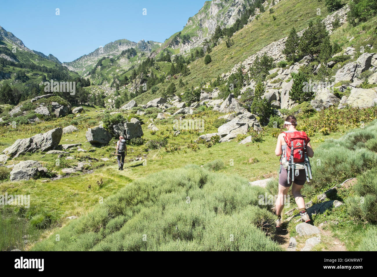 Summer hiking in Ariege area of Pyrenees,South of France. Hiking to ...