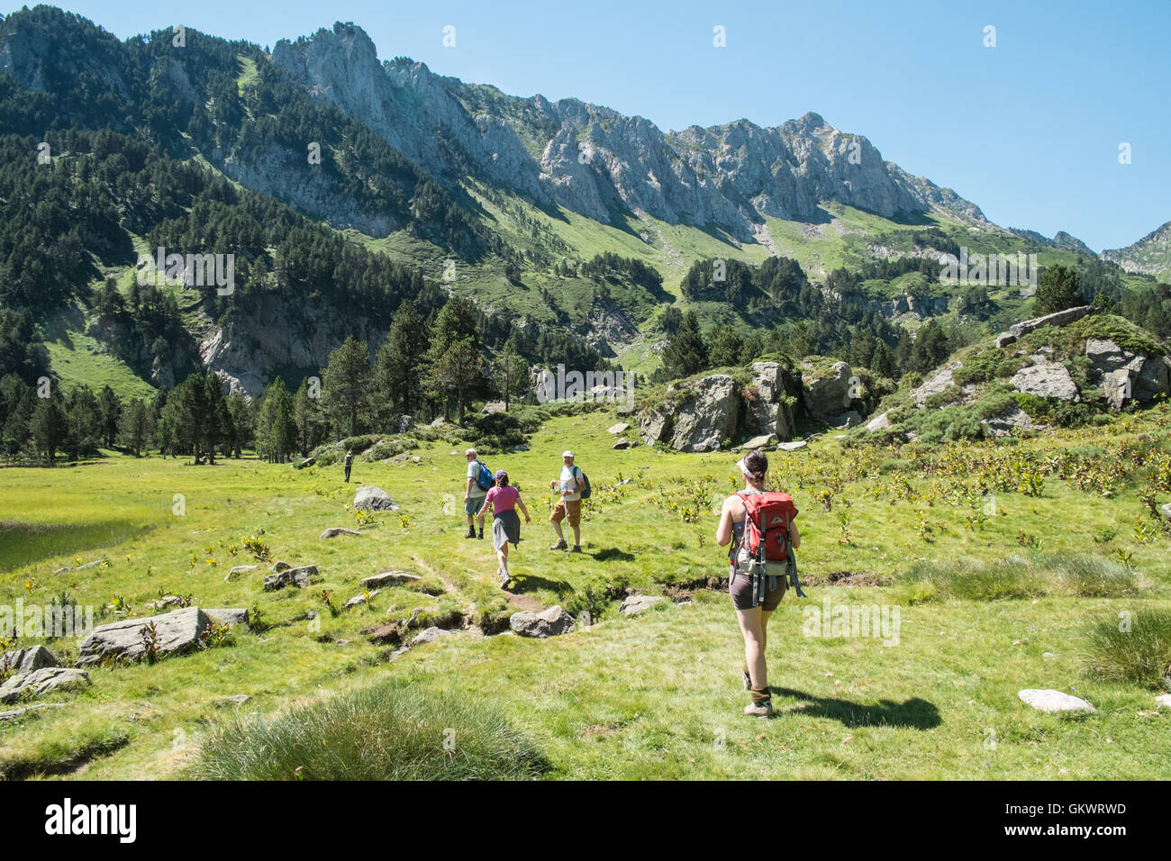 Summer hiking in Ariege area of Pyrenees,South of France. Hiking to ...