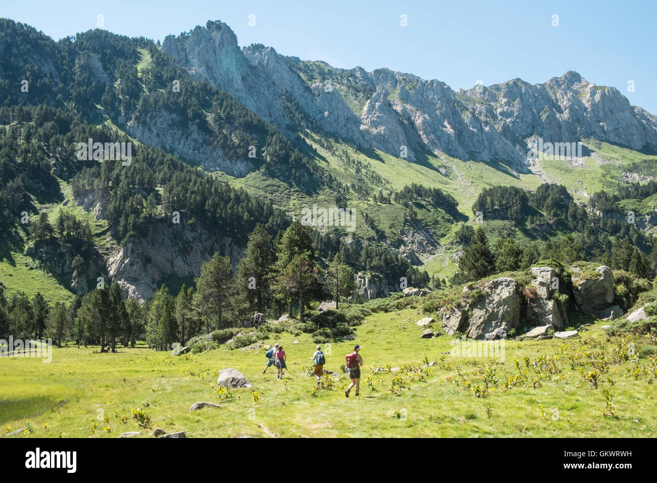 Summer hiking in Ariege area of Pyrenees,South of France. Hiking to ...