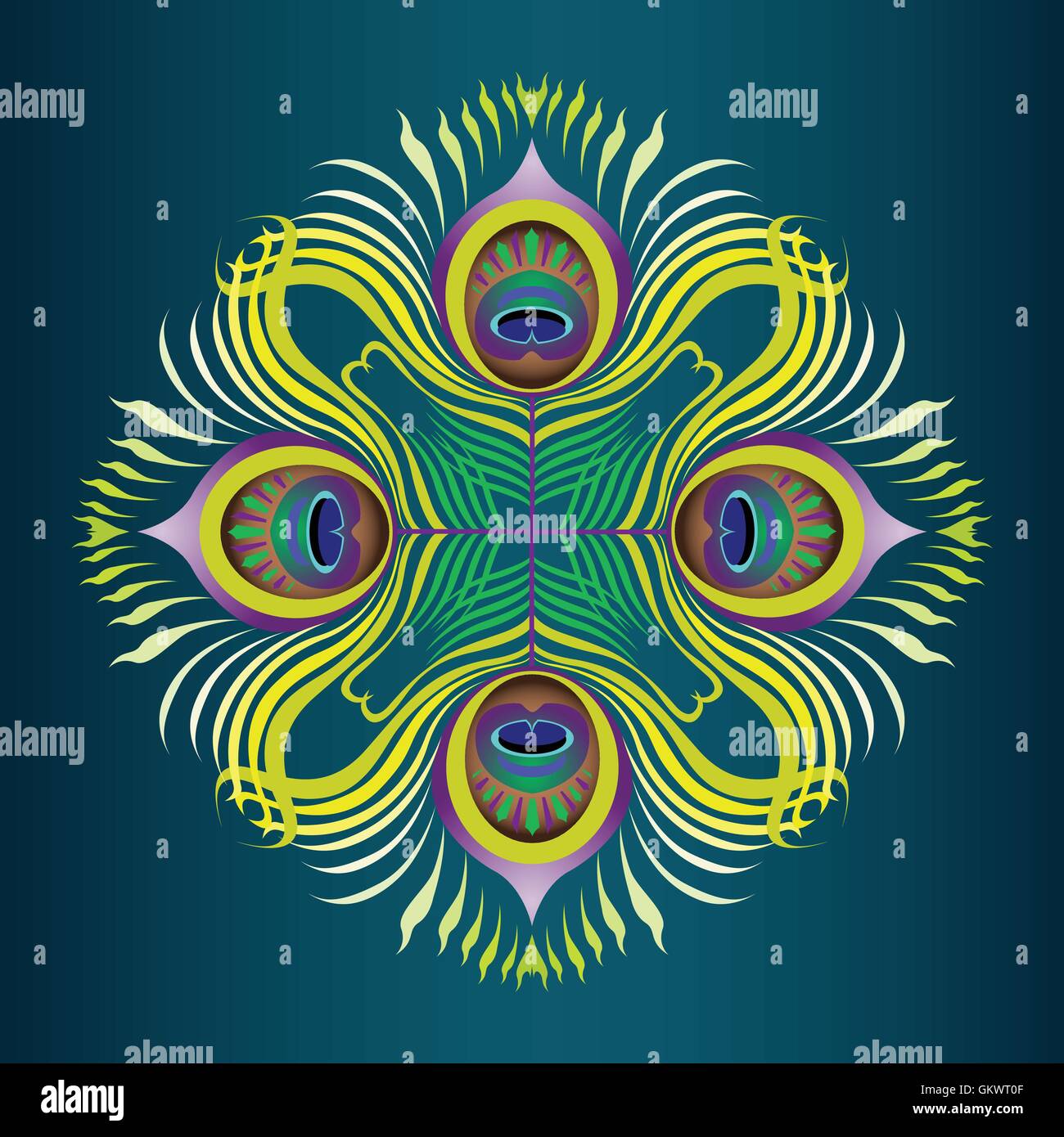 Peacock feathers vector seamless pattern Stock Vector Image & Art - Alamy