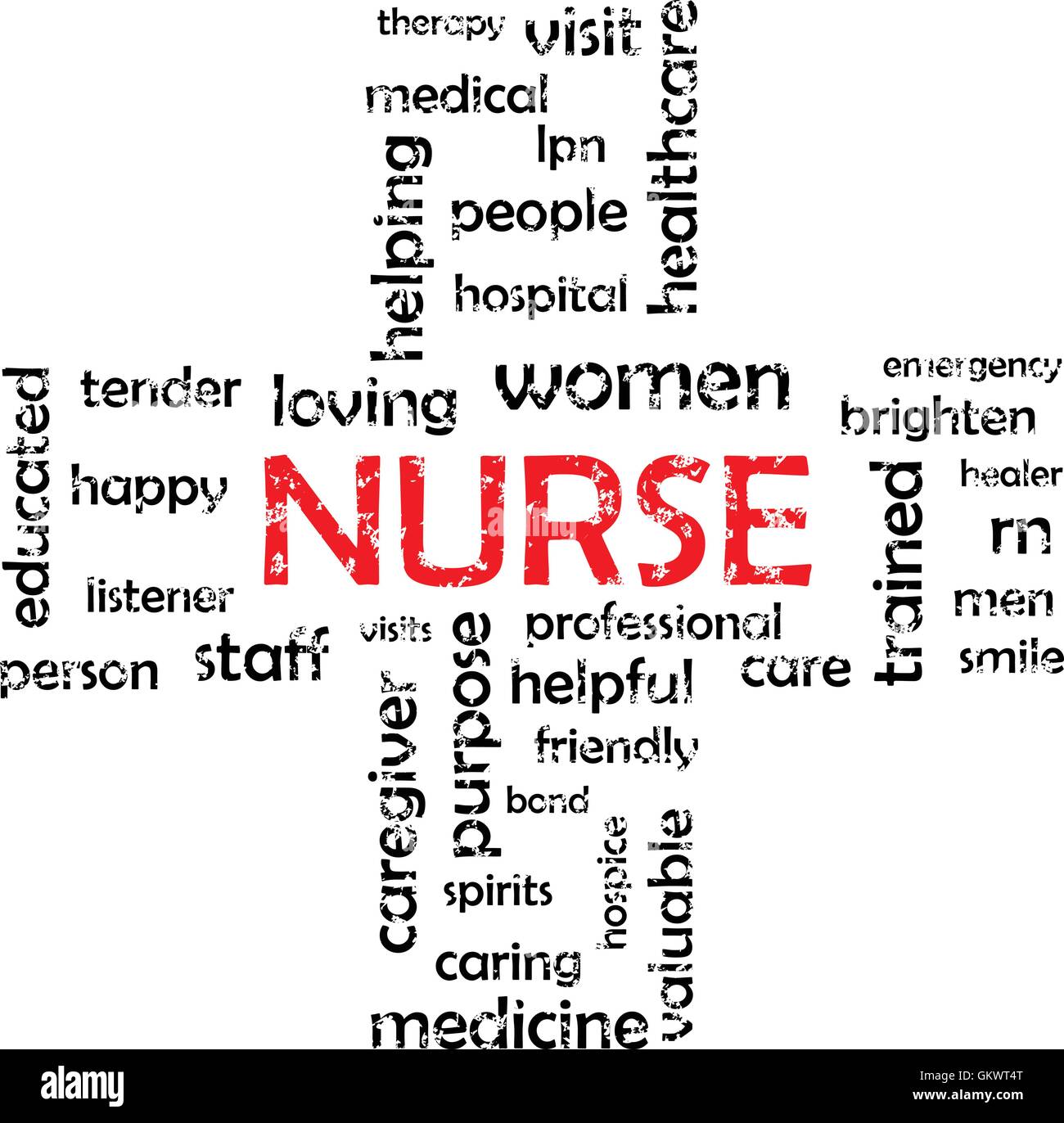 Nurse word cloud concept hi-res stock photography and images - Alamy