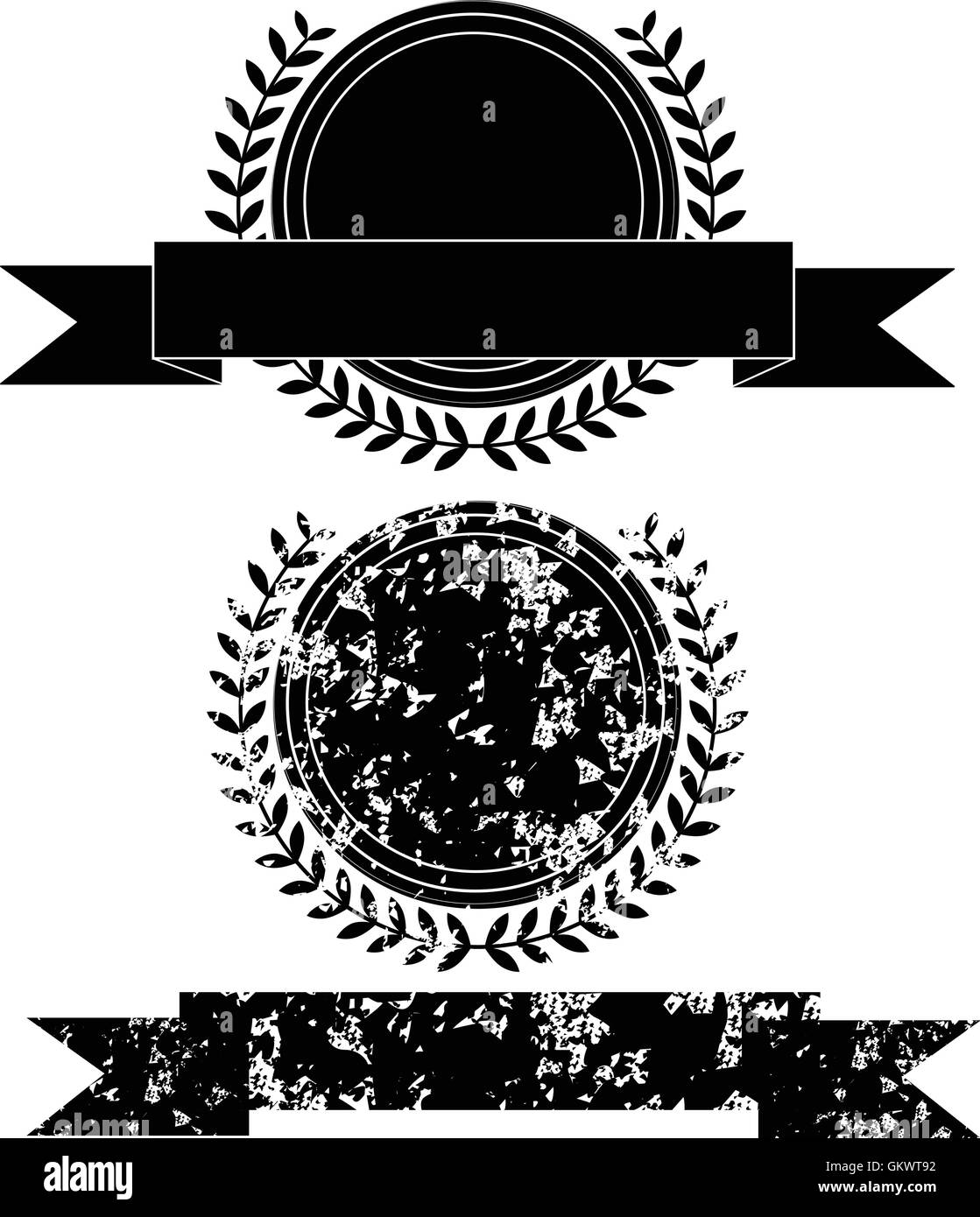 Medal vector Black and White Stock Photos & Images - Alamy