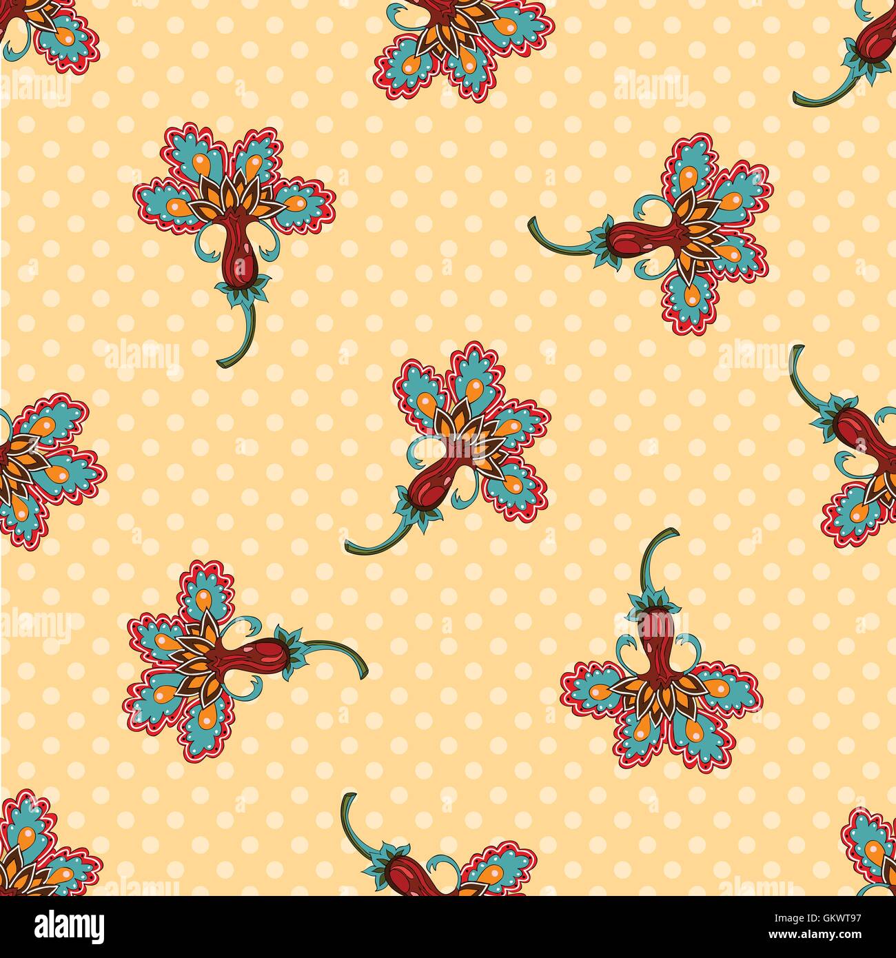 Art flower seamless pattern on the background Stock Vector Image & Art ...