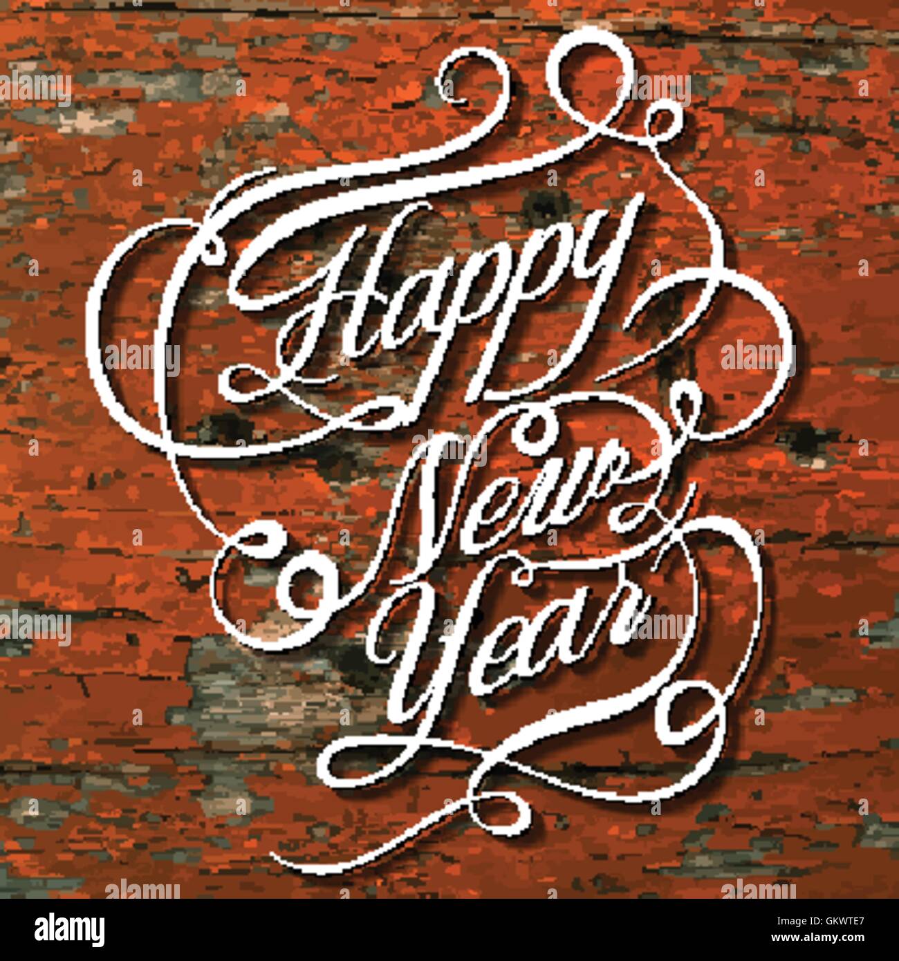 Happy New Year retro wood background Stock Vector Image & Art - Alamy