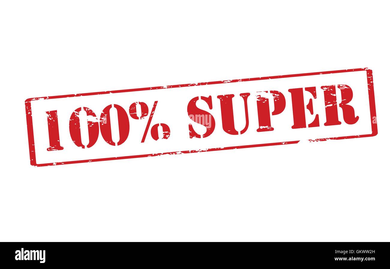 One hundred percent super Stock Vector