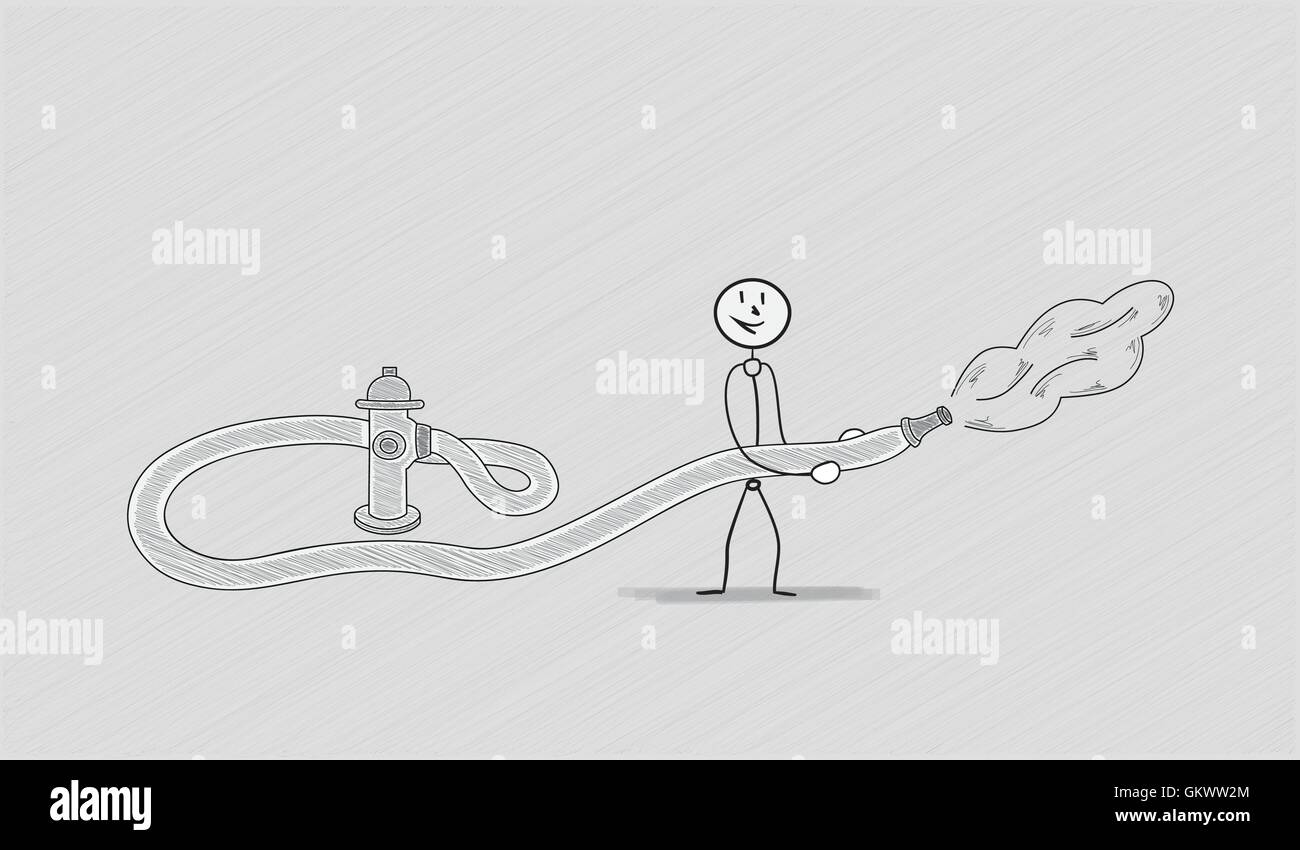 Fireman hydrant hose Stock Vector Images - Alamy